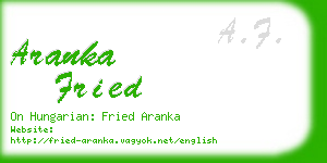 aranka fried business card